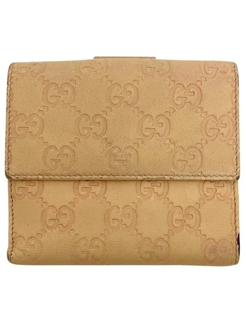 Gucci Fold Wallet with Beige Stripe Line Double Hook - Picture 10 of 11